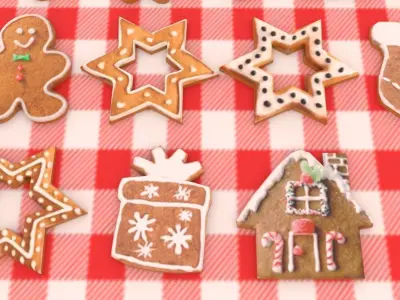 Christmas Cookies Low-poly 3D model