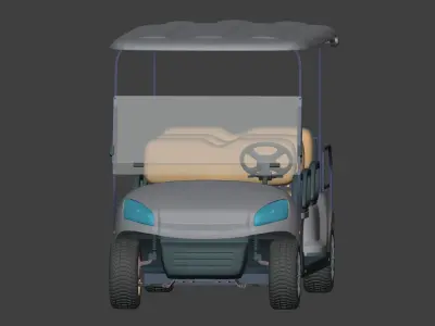 Generic Large Golf Cart -- Club Car -- Electric Sport Vehicle 3D model