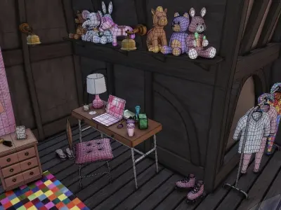 Wednesday scenario 3D model