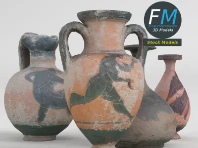 Ancient Greek Pottery 3D model