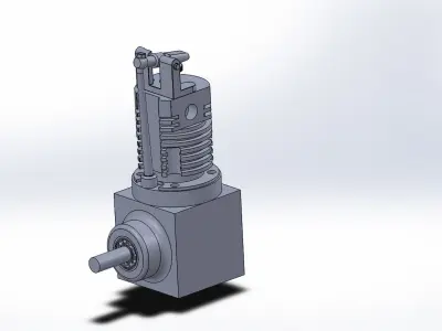 One cylinder air engine 3D model