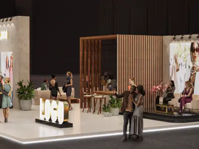exhibition Low-poly 3D model 9