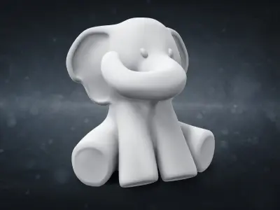 Elephant souvenir model 3D print model