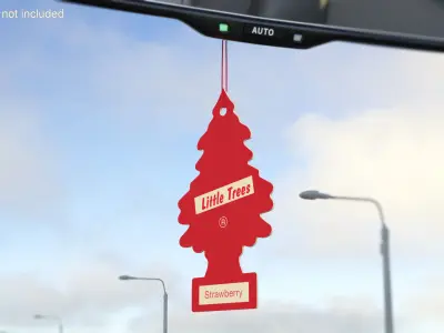 Car Freshener Little Trees Strawberry Fragrance 3D model