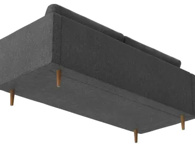Sofa - Grey Low-poly 3D model