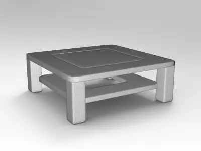 Coffee Table Low-poly 3D model 3