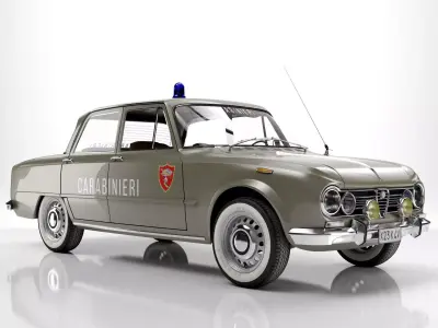 Alfa Romeo Giulia Super 1600 Carabinieri 1962 3D model
