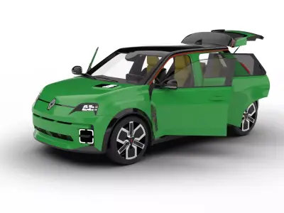 Renault 5 E-Tech 2025 HQ 3d model 3D model