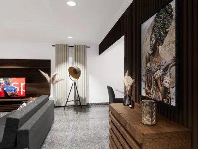 LIVING ROOM SPACE 3D model