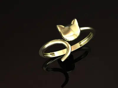 cat ring 2 3D print model