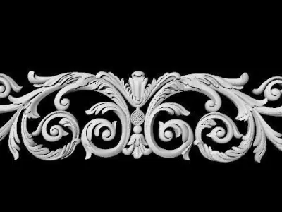 Central decor ornament for furniture 3D model 631