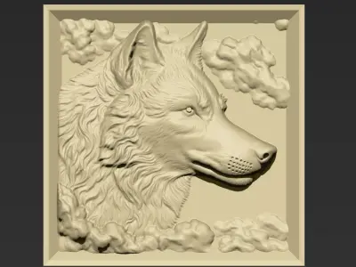 Wolf Head A140 3D print model