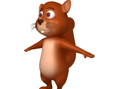 Squirrel Cartoon 3D model