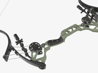 Drawn lever action compound bow 3D model