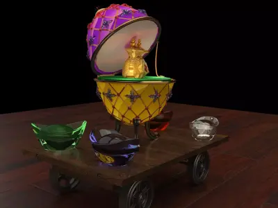 Chinese money bag  3D model