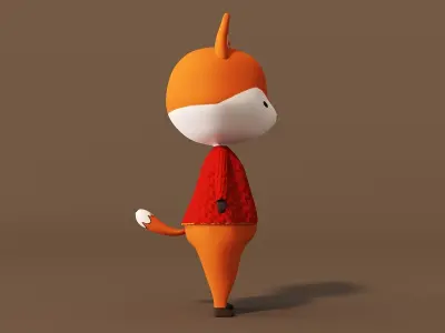 Cartoon fox 3D model order