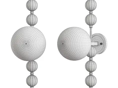 LUXURY MODERN WALL Low-poly 3D model