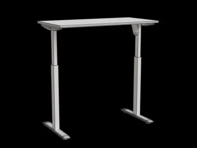 Electric Height Adjustable Standing Black Desk 3D model