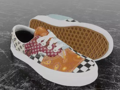 VANS ERA TIGER 3D SHOES Low-poly 3D model