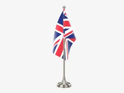 Short decorative desk flag 3D model