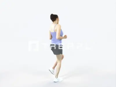 Dream 02J Running Jogging Sports Woman Low-poly 3D model