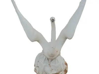 Sculpture for the Park Swan Spread Wings 3D model
