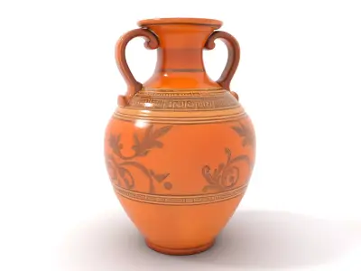 Elegant Terracotta Amphora model pack Low-poly 3D model