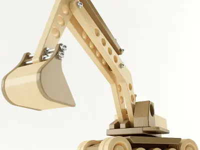 Toy Excavator 3D model