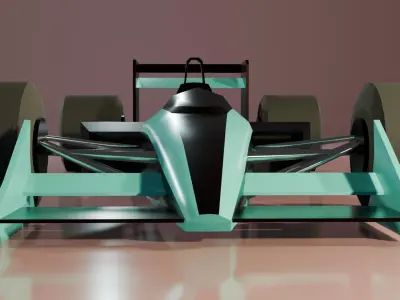 Low Poly gameready F-1 sport car Low-poly 3D model