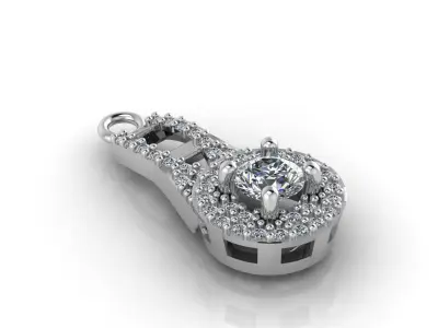 Mini Set Ring Pendant Earrings STL 3DM Womens Jewelry 3D print model