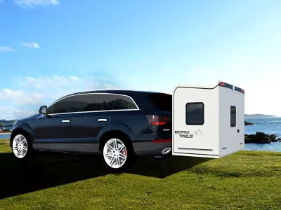wheel Less trailer backpack traveller 3D model