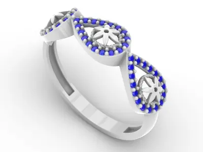 Jewelry Diamond Ring Model RG107 Free 3D print model