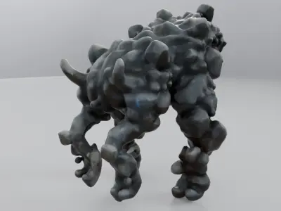 stone lion 3D model purchase