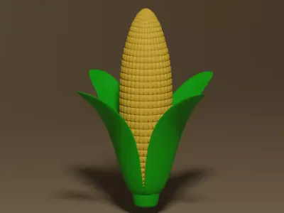Cartoon Corn 1 3D model
