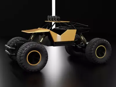 Monster Truck 3D Model  High Poly No Textures 3D model