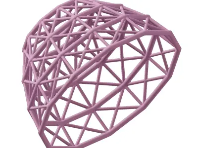 Plastic Premium Dome Structure Toy 3D model