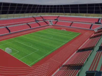 Olympic Stadium Low-poly 3D model