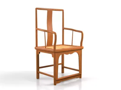 Chinese Ming Dynasty Wedding Style Armchair 3D model