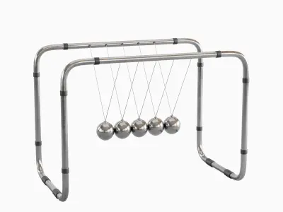 Newton Cradle 02 3D model