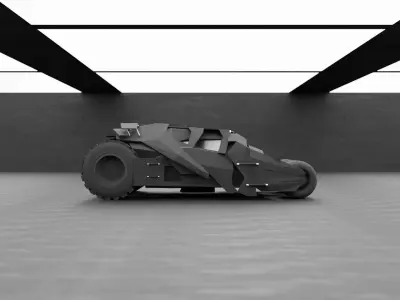 Tumbler Batmobile Low-poly 3D model