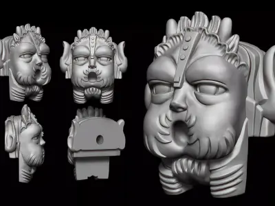 wall-mounted fountain 3D print model