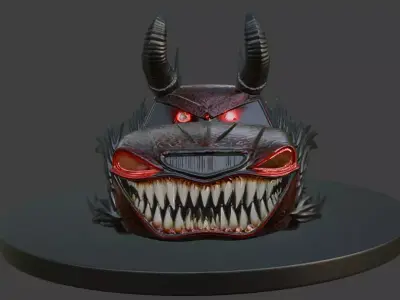 Halloween Beast Car Hellspawn Racer 3D print model