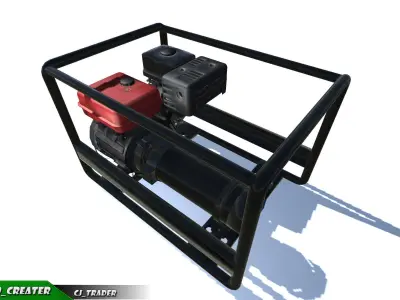 Low-poly Electric Generator PBR 3D Model Low-poly 3D model