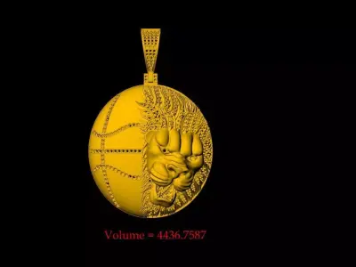 Tiger Pendant - 0121 3D print model