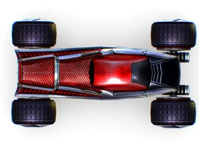 Cartoon Toy AR Racing Car 05 Low-poly 3D model