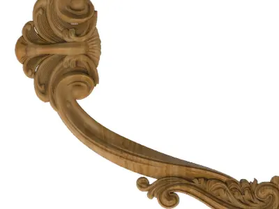 Carved picture frame STL 3D model 46