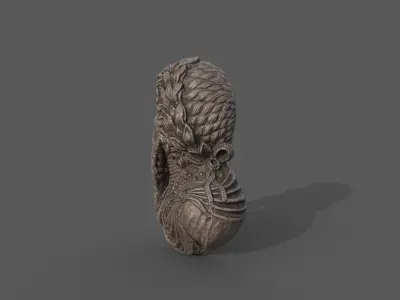 relief Portrait of an Emperor Low-poly 3D model