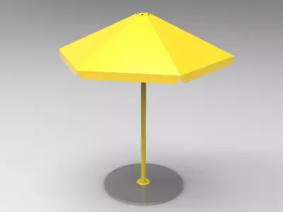 Four Seasons Parasol Low-poly 3D model