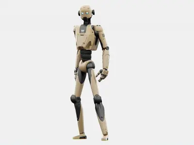 ANDROID JUNO-B  Rigged for Unreal Engine - Unity - MIXAMO  3D model