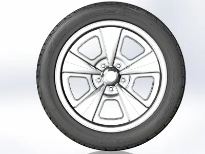 Custom wheels Schott Custom SS D concave for your scale model 3D print model